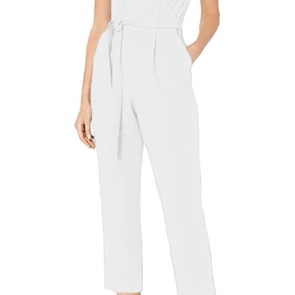 Calvin Klein Tulip Sleeve Jumpsuit with Gold Zipper - Picture 10 of 10